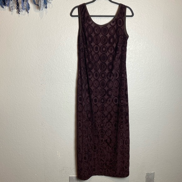 Vintage Lapis brown sheer circle print top - Picture 2 of 8